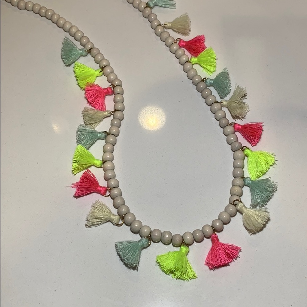 Beaded Necklace with tassels